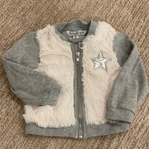 Pippa & Julie furry rockstar jacket - 12 mos
